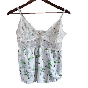 Victoria's Secret Women's Large Floral Bee Lace Babydoll Fairycore Y2K Camisole